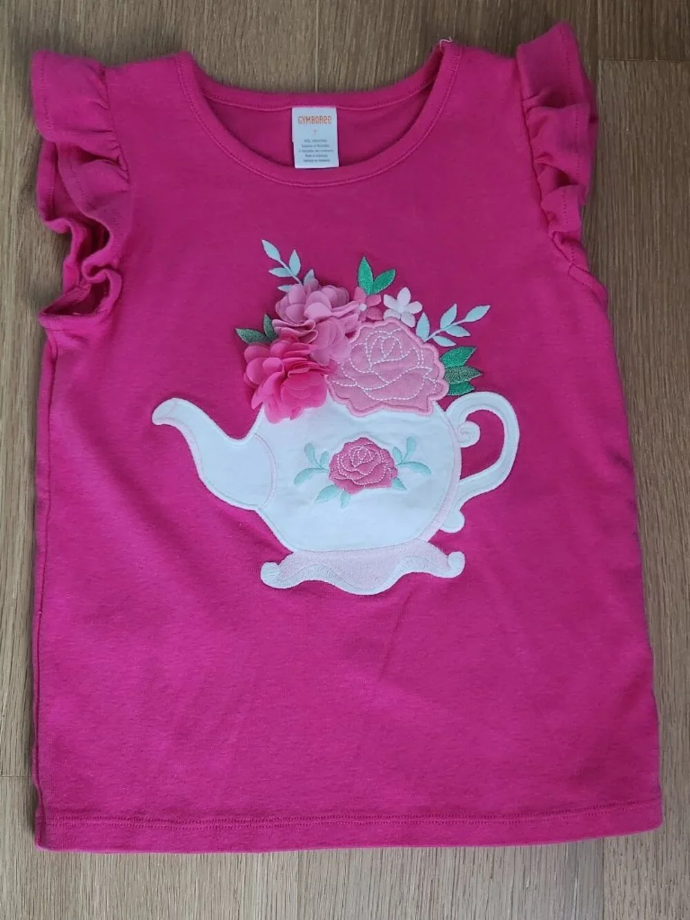 Like New - Gymboree Girls Pink Tee size 7